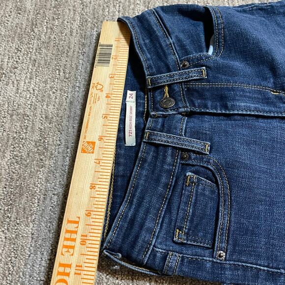 streetwear Levis 721 high rise skinny jeans sz 24x30 dark wash stretch denim - Picture 8 of 11